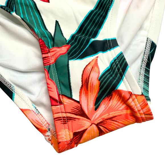 Coco Reef Island Flora Shirred High Waist Floral Bikini Bottoms Small Tropical - Picture 6 of 10
